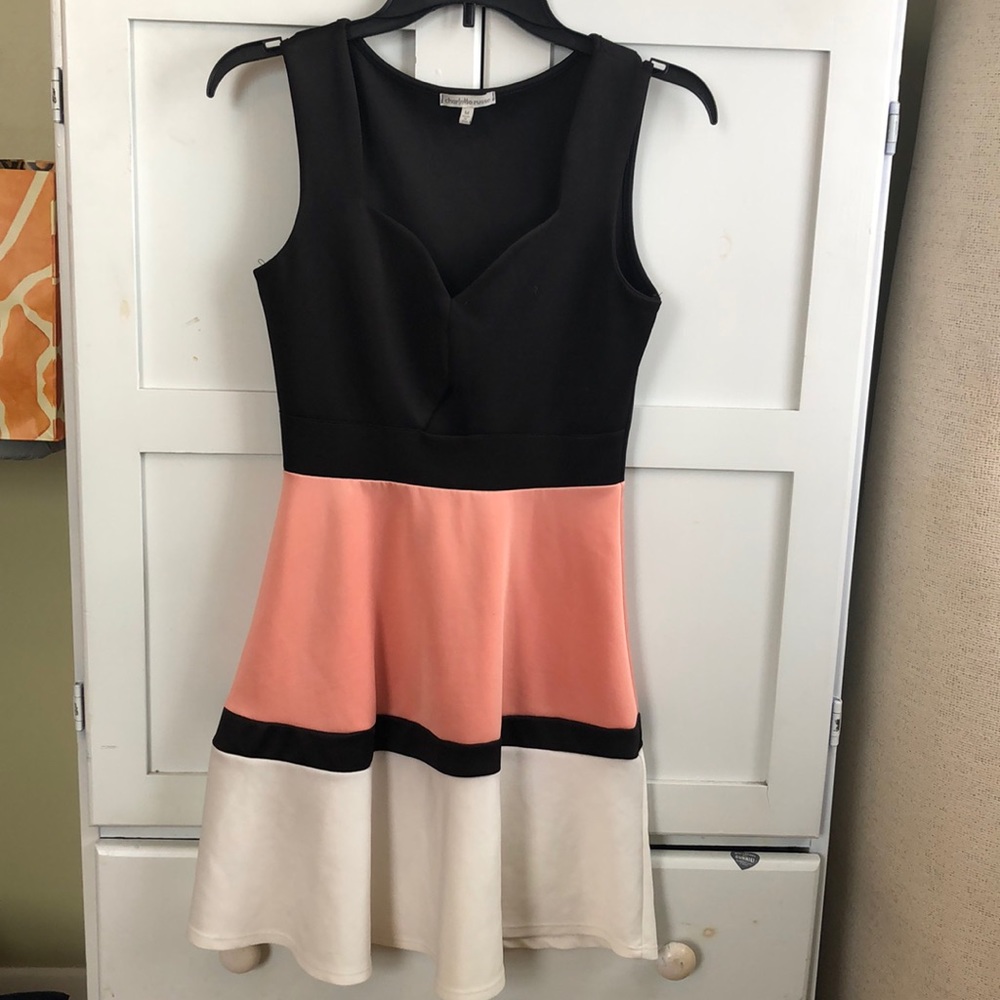 Charlotte Russe black and coral dress